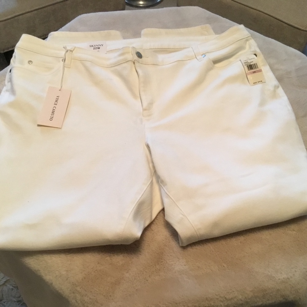 Vince Camuto Skinny NWT White Hi-Rise Jeans - Size 22W